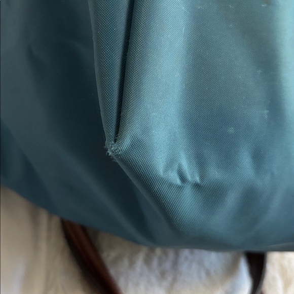 Longchamp Large Le Pliage Teal and Brown Tote Bag - Picture 8 of 8